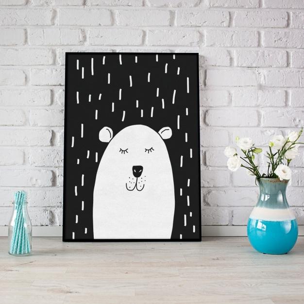 626x626 Free Painting Mockup Design On A Floor - Free Painting Design