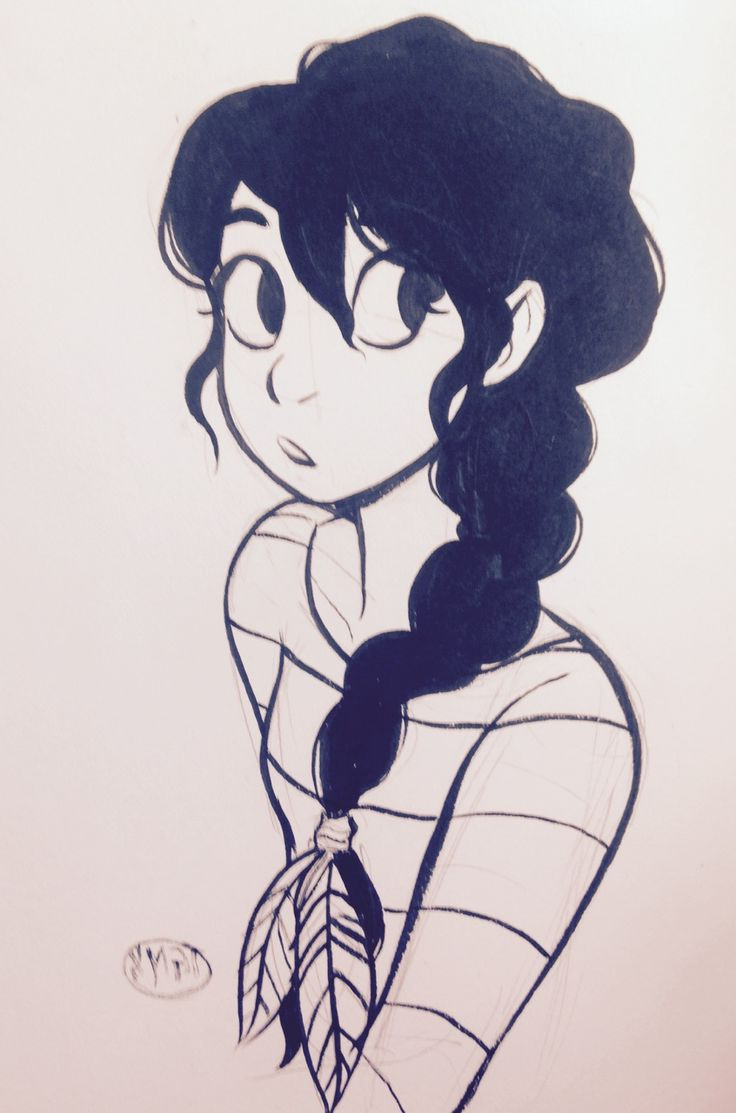 736x1113 Pencil Painting Simple Cartoon Cartoon Drawing Of Girls - Free Painting For Girls