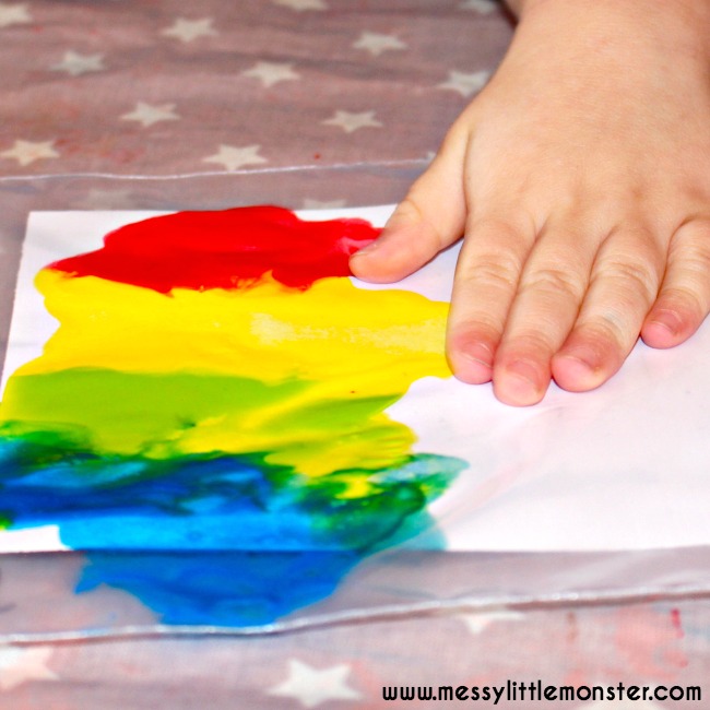 650x650 No Mess Rainbow Art - Free Painting For Preschoolers