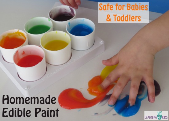 550x393 Homemade Edible Finger Paint Learning 4 Kids - Free Painting For Toddlers
