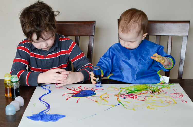 750x494 Painting With Roll On Deodorant Bottles Adventure In A Box - Free Painting For Toddlers