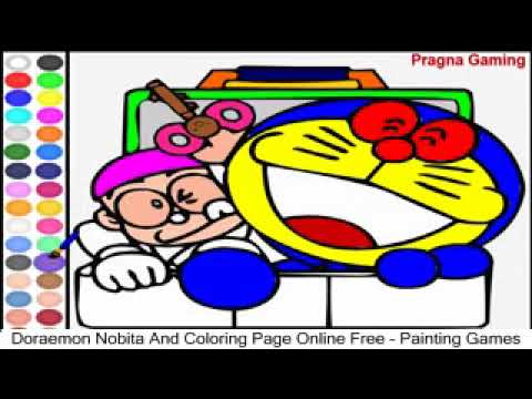 480x360 Doraemon Nobita And Coloring Page Online Free - Free Painting Games