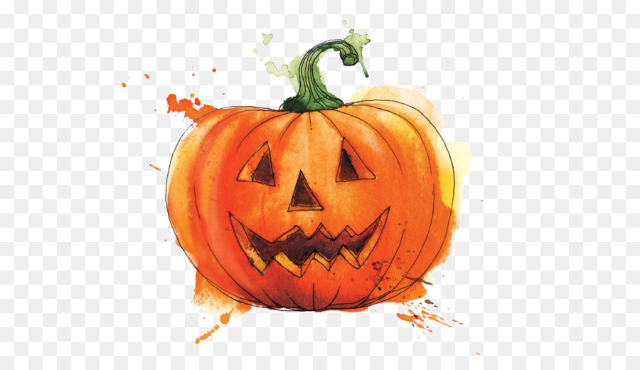 900x520 Jack O' Lantern Calabaza Pumpkin Watercolor Painting Gourd - Free Pumpkin Painting