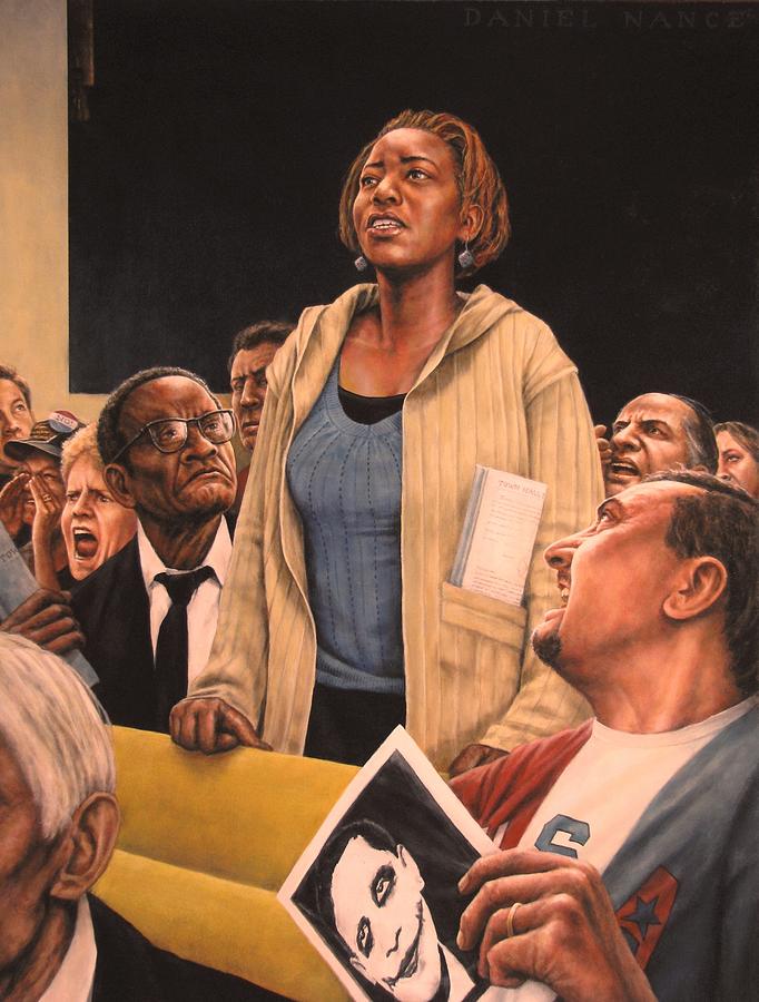 682x900 Freedom Of Speech 2010 Painting By Dan Nance - Freedom Of Speech Painting