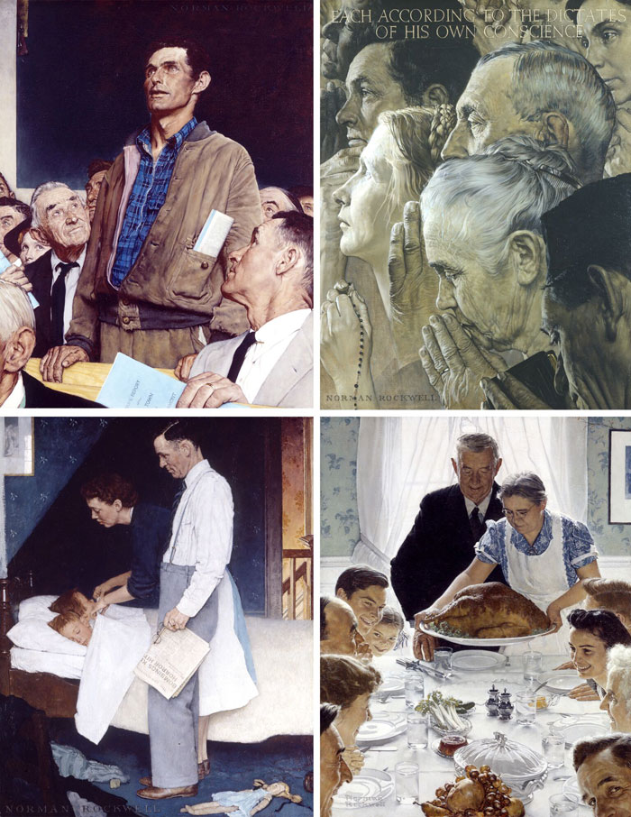 700x906 Norman Rockwell The Tour And The Controversy Surovek Gallery - Freedom Of Speech Painting