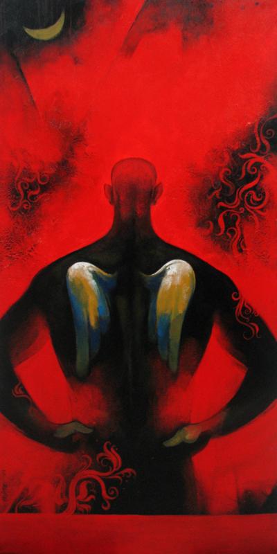 400x800 Freedom By Artist Sachin Akalekar Fantasy Art Acrylic Paintings - Freedom Painting