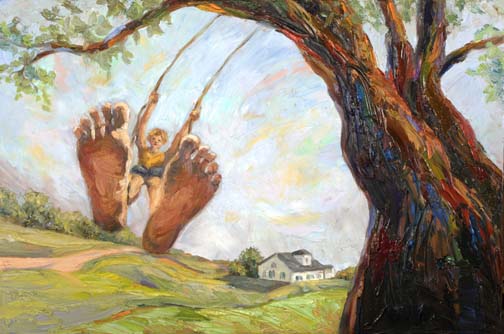 504x334 Niki Gulley New Palette Knife Oil Painting By Niki Gulley - Freedom Painting