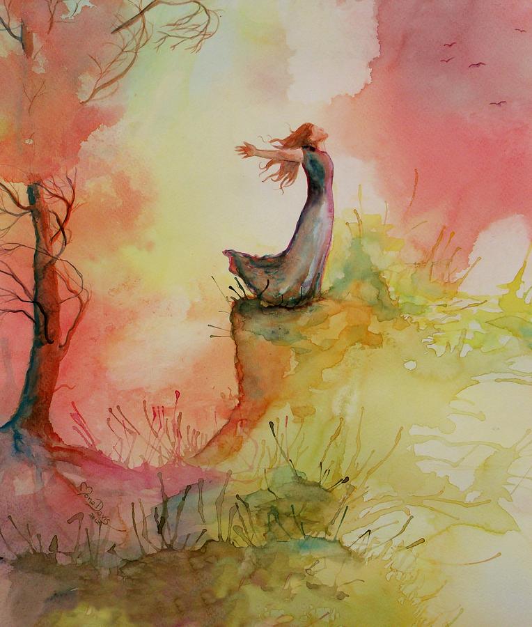 764x900 Winds Of Freedom Painting By Mona Davis - Freedom Painting