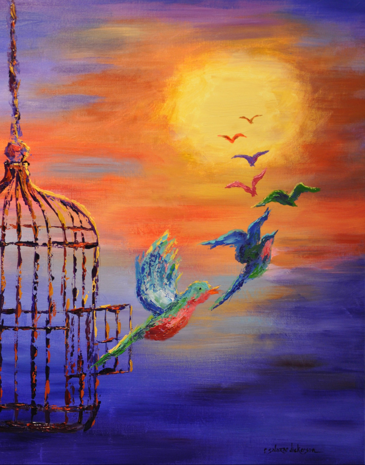 1179x1500 Birds Of Freedom Colorful Birds Free At Last Poster Art - Freedom Painting