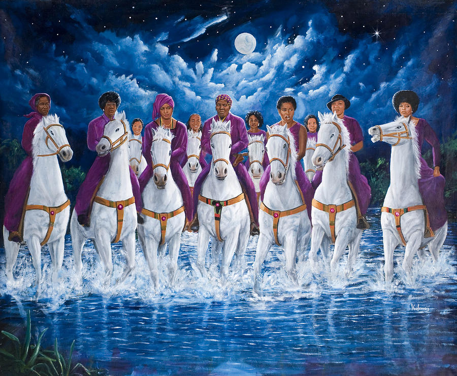 900x740 Sisters For Freedom Painting By Kolongi Theartist - Freedom Riders Painting