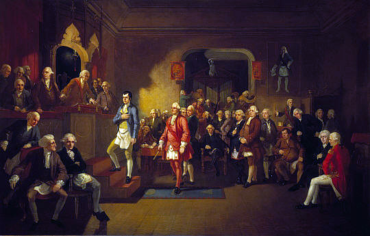 540x345 Inauguration Of Robert Burns As Poet Laureate,lodge St. Andrew 518 - Freemason Painting