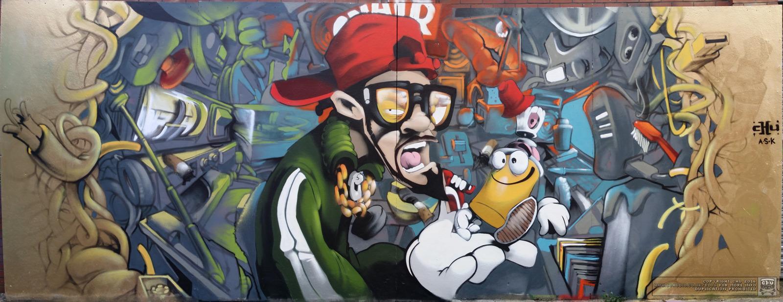 1600x619 Freestyle Painting With Cheo Man Cave Schudio - Freestyle Painting