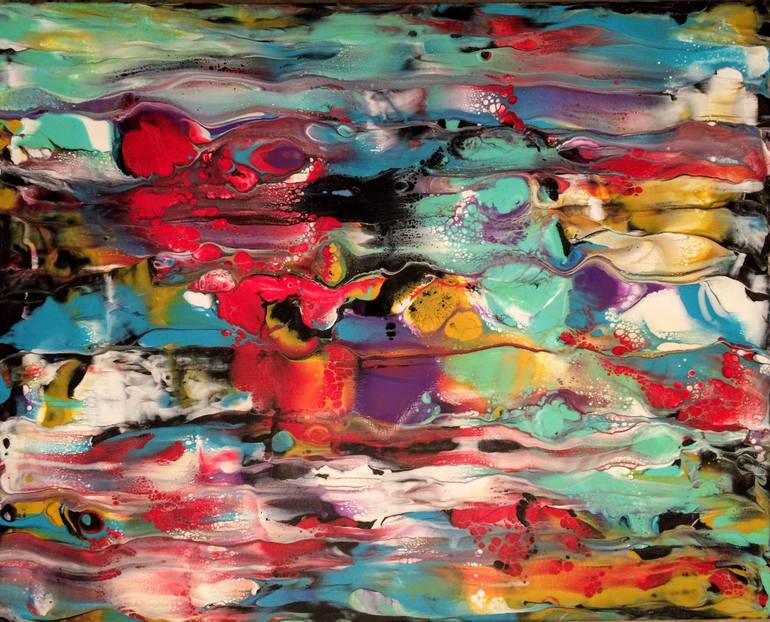 770x622 Saatchi Art 100 Meter Freestyle Painting By William Cartwright - Freestyle Painting