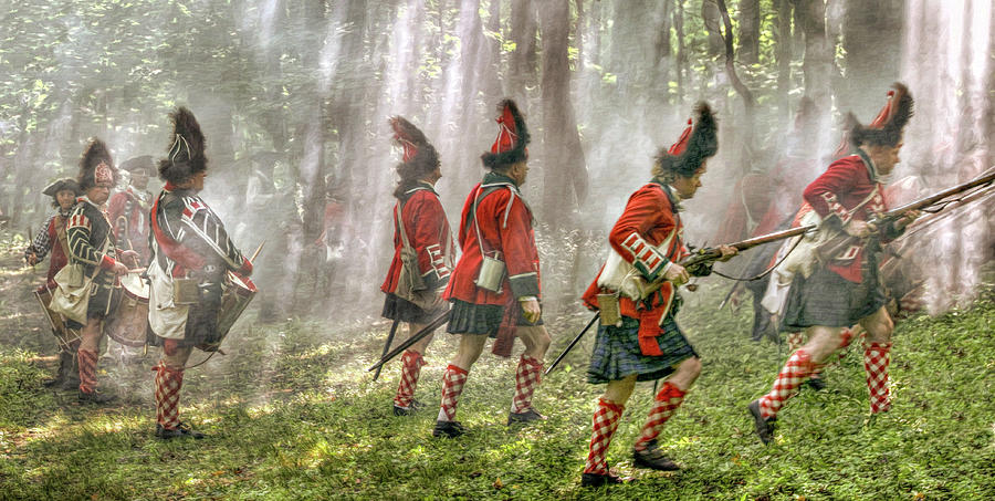 900x453 Panoramic French And Indian War Battle Digital Art By Randy Steele - French And Indian War Painting