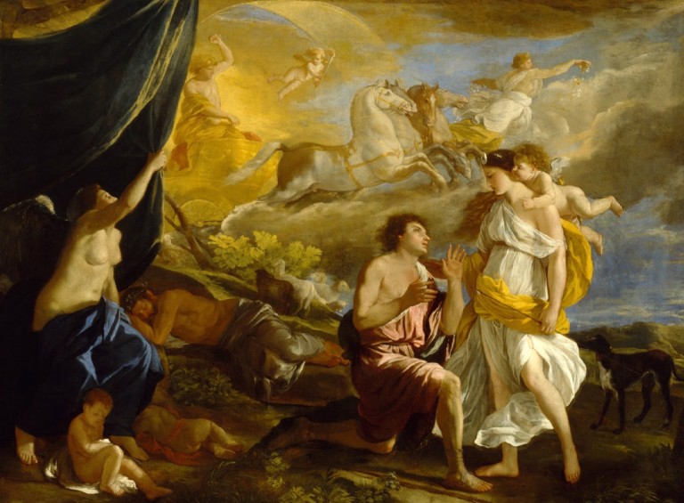 768x565 Poussin Nicolas, French Baroque Classical Art Selene And Endymion - French Baroque Painting