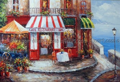 French Bistro Painting at PaintingValley.com | Explore collection of ...