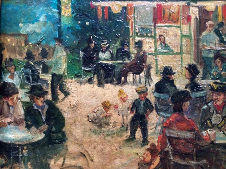 768x575 Impressionist Oil Painting Of A French Bistro Galleria62 - French Bistro Painting