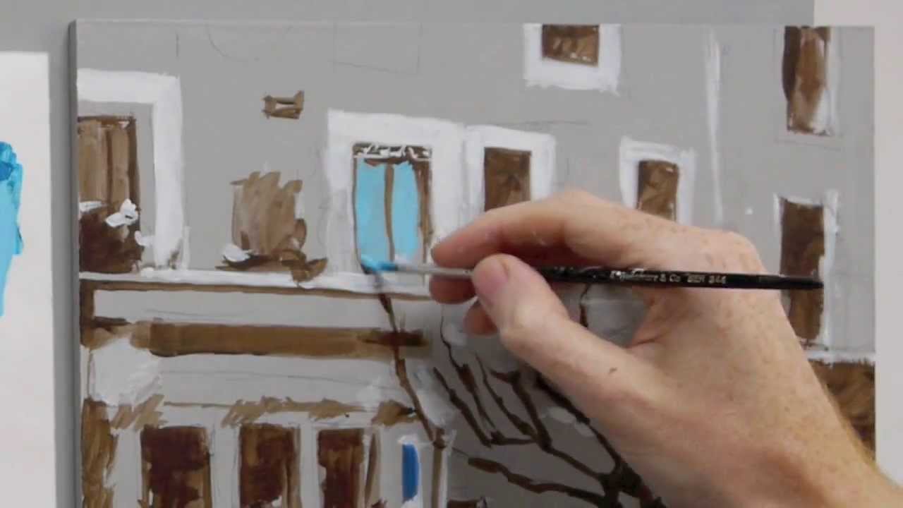 1280x720 Acrylic Painting Tutorial - French Bistro Painting