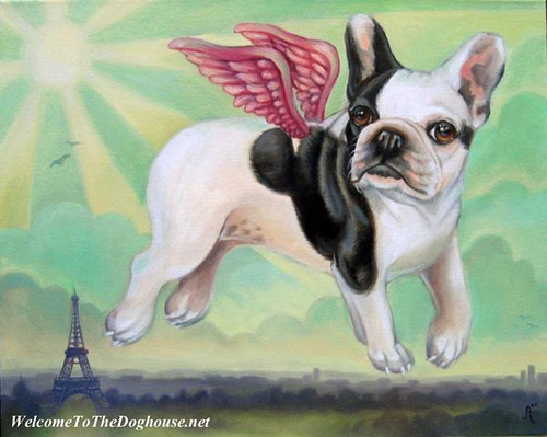 500x399 French Bulldog Painting By Alexis Trice Original Oil - French Bulldog Painting