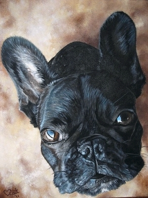 300x400 Paints By Kait - French Bulldog Painting