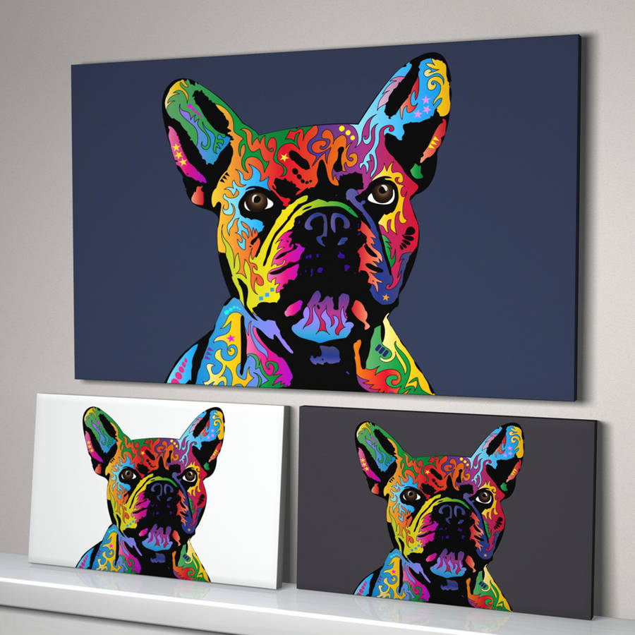 900x900 French Bulldog Pop Art Print By Artpause - French Bulldog Painting