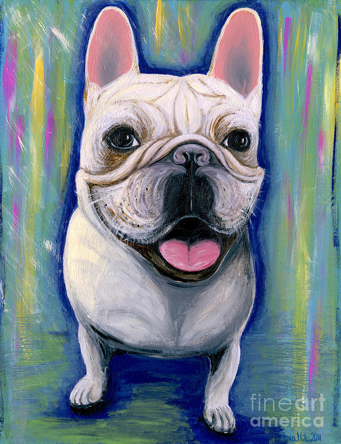 692x900 Dino The French Bulldog Painting By Ania M Milo - French Bulldog Painting