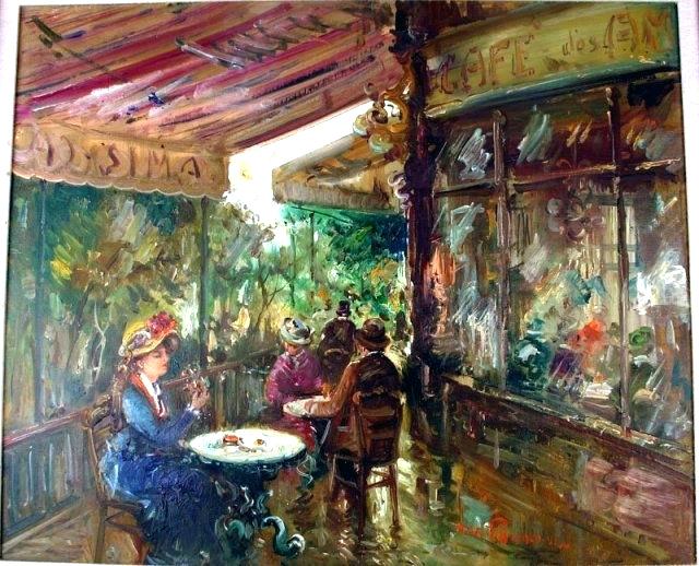 640x518 French Cafe Paintings French Cafe Paintings Oil On Canvas French - French Cafe Painting