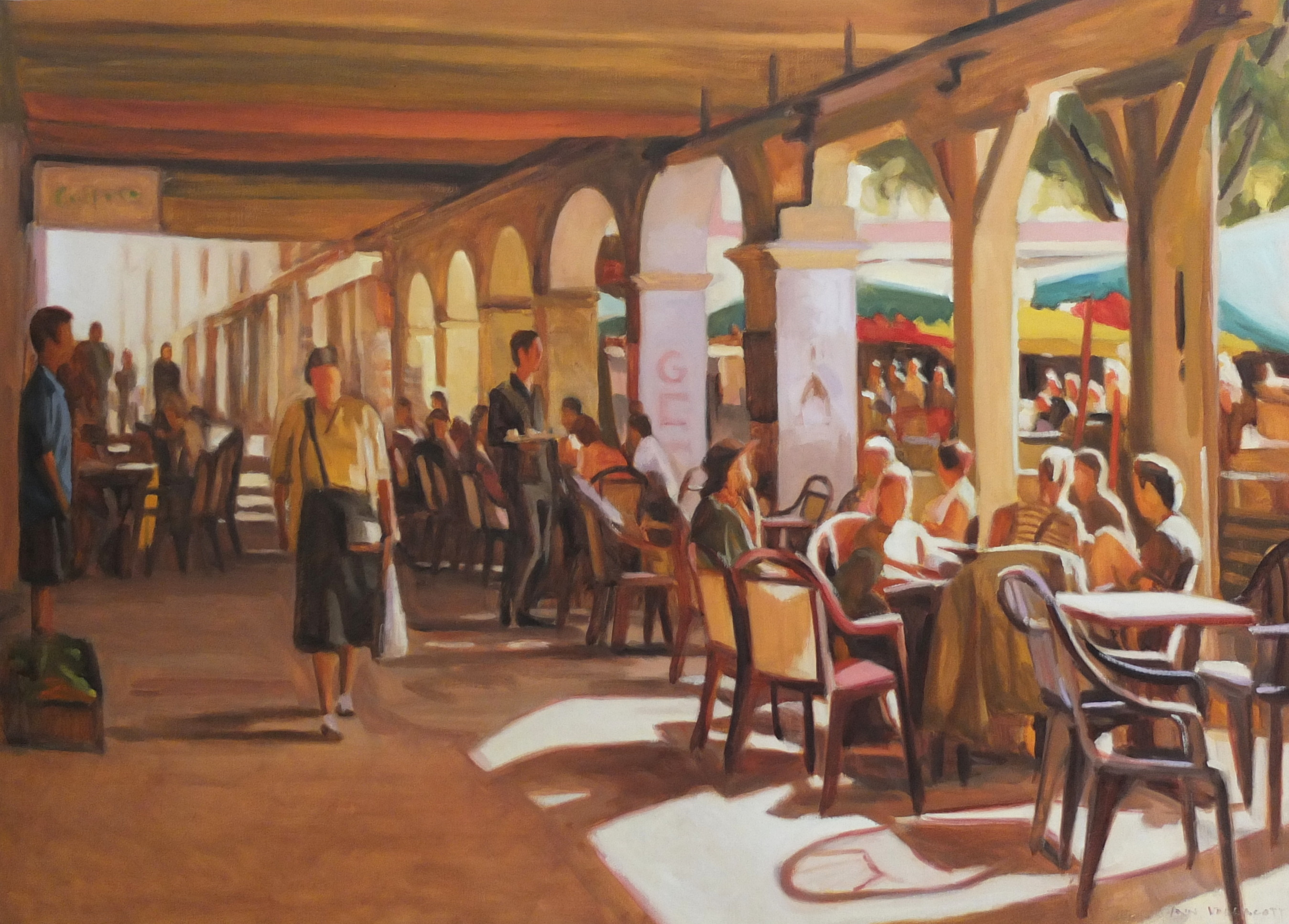2697x1934 French Cafe Painting Painting Inoils - French Cafe Painting