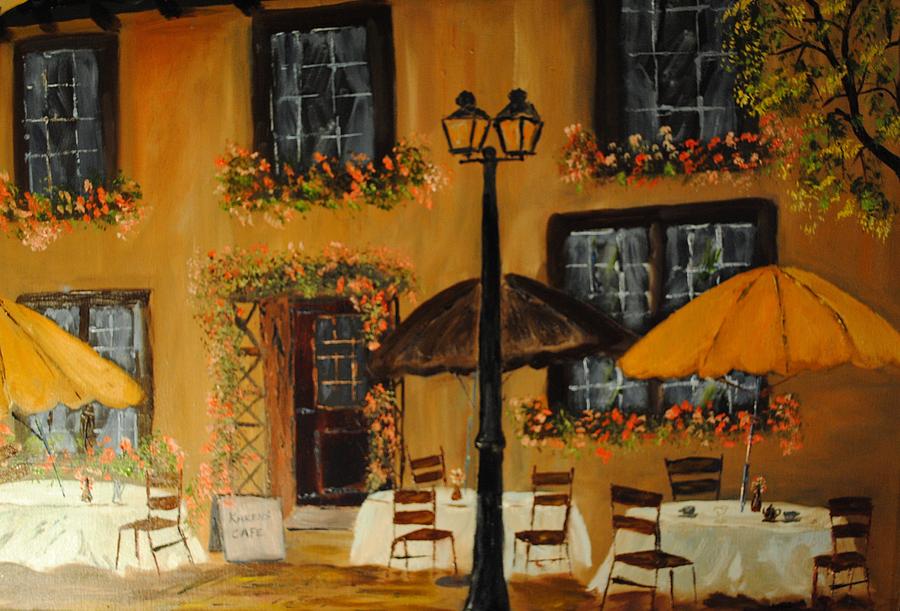 900x611 French Cafe Painting By James Higgins - French Cafe Painting