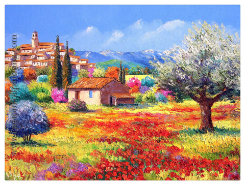 480x364 French Countryside Custom Oil Paintingphoto To Paintingart - French Country Painting