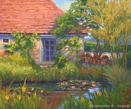 432x359 French Country Garden Painting Complete Jennifer Young Fine Art - French Country Painting