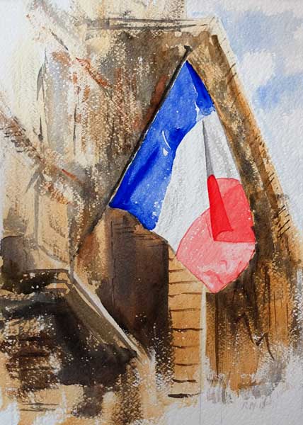 428x600 French Flag - French Flag Painting