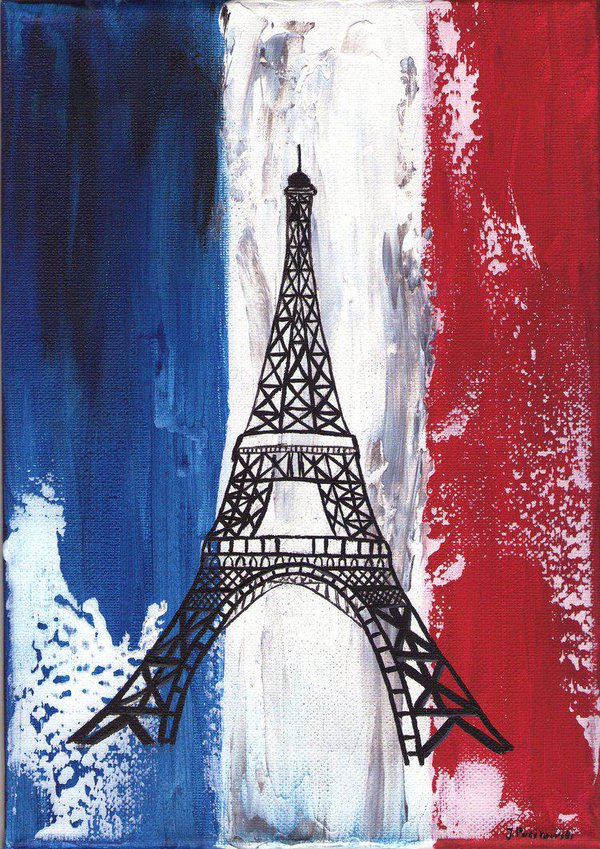 600x849 Jacek On Twitter Paris - French Flag Painting