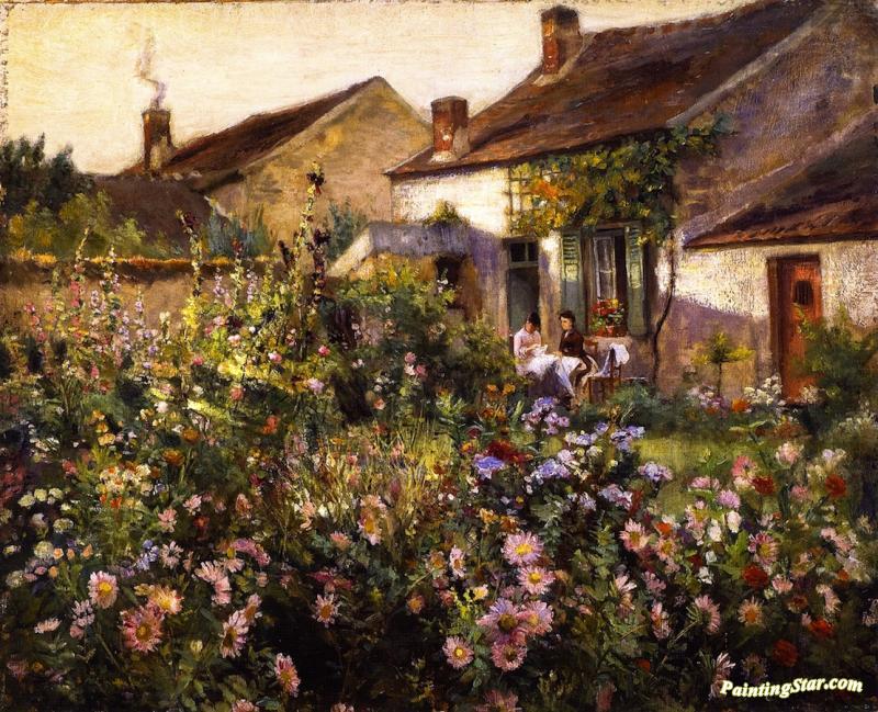 800x649 French Garden Artwork By Otto Stark Oil Painting Amp Art Prints - French Garden Painting