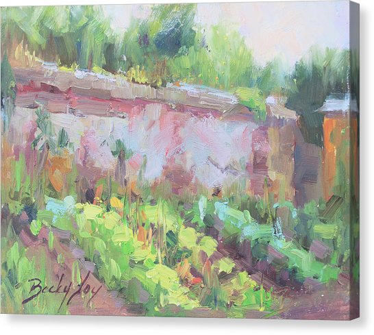 546x489 French Garden Painting By Becky Joy - French Garden Painting