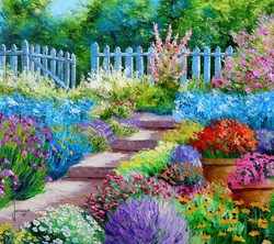 250x222 French Garden Paintings - French Garden Painting