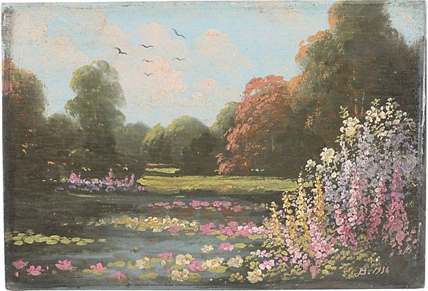 620x422 Oil Painting, French Garden In Spring - French Garden Painting