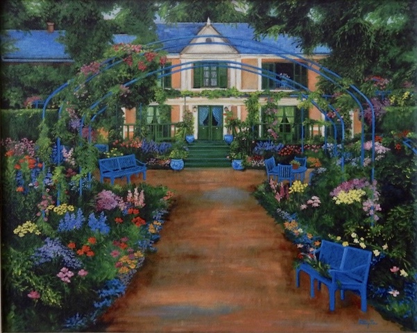 601x480 The French Garden Artwork By Betty Lou Barry - French Garden Painting