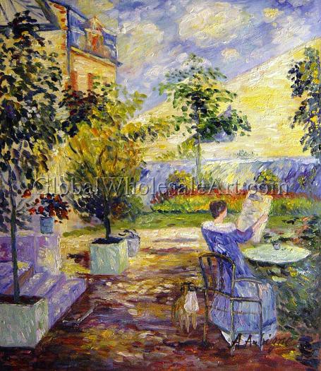 455x525 Childe Hassam - French Garden Painting