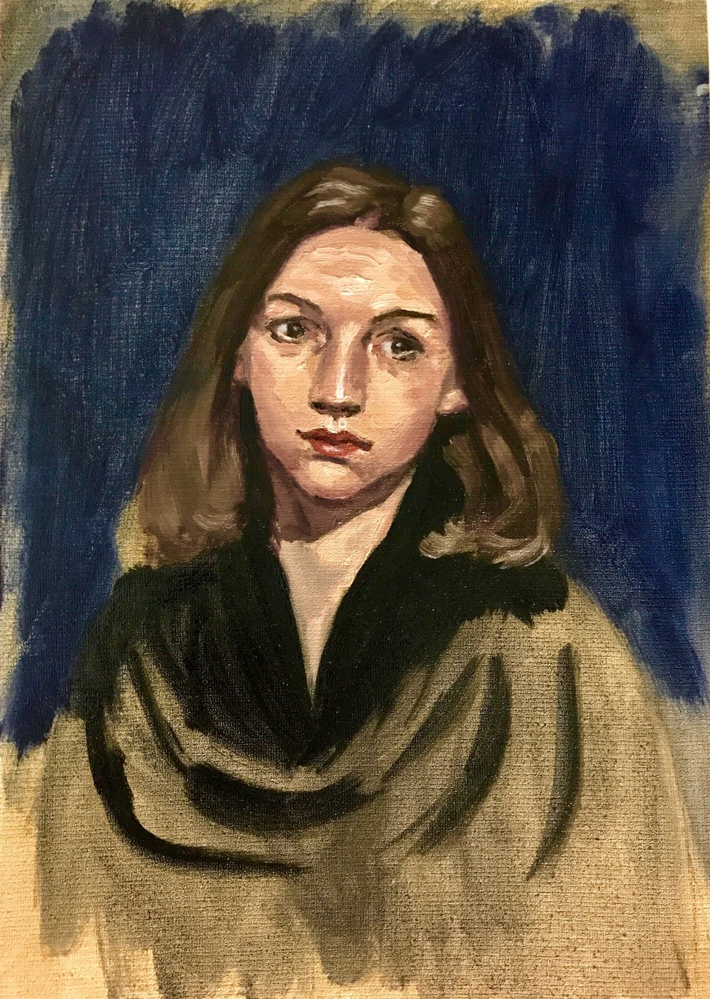 1000x1406 French Girl Jacques Art.work - French Girl Painting