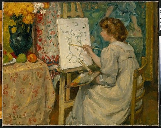 534x426 Georges D'Espagnat Girl Painting - French Girl Painting
