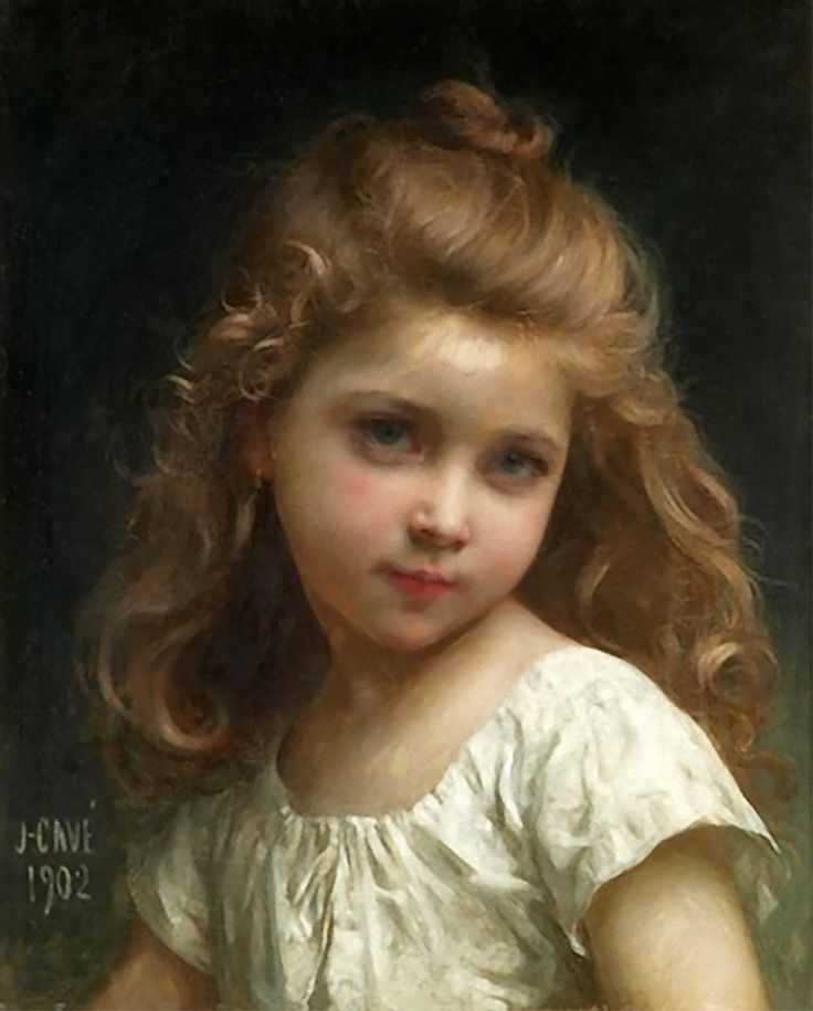 736x915 Portrait Of A Young Girl - French Girl Painting