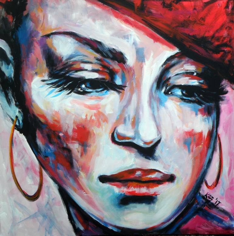 770x778 Saatchi Art French Girl Painting By Kovacs Anna Brigitta - French Girl Painting