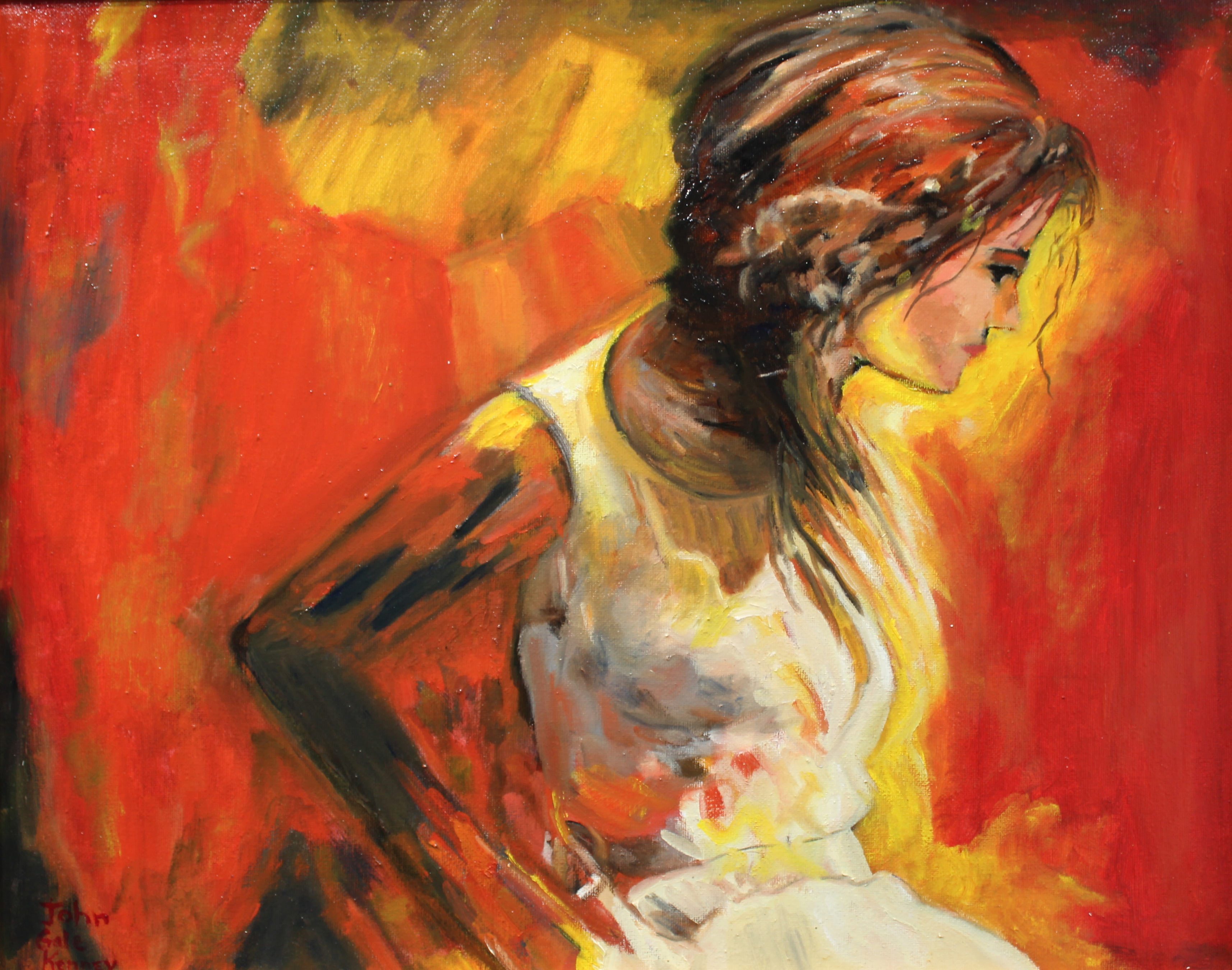 3429x2701 French Girl Anderson Kenney Fine Art - French Girl Painting