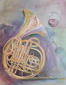 231x300 French Horn Paintings - French Horn Painting