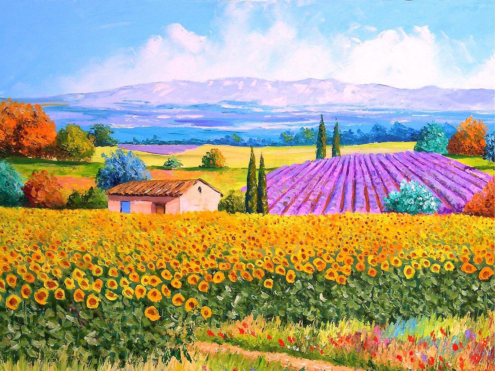 1600x1200 French Landscape Painting Art Landscaping - French Landscape Painting