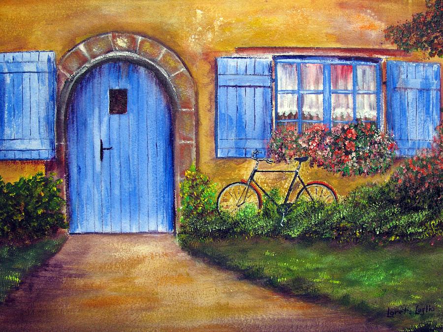 900x675 French Cottage Painting By Loretta Luglio - French Painting