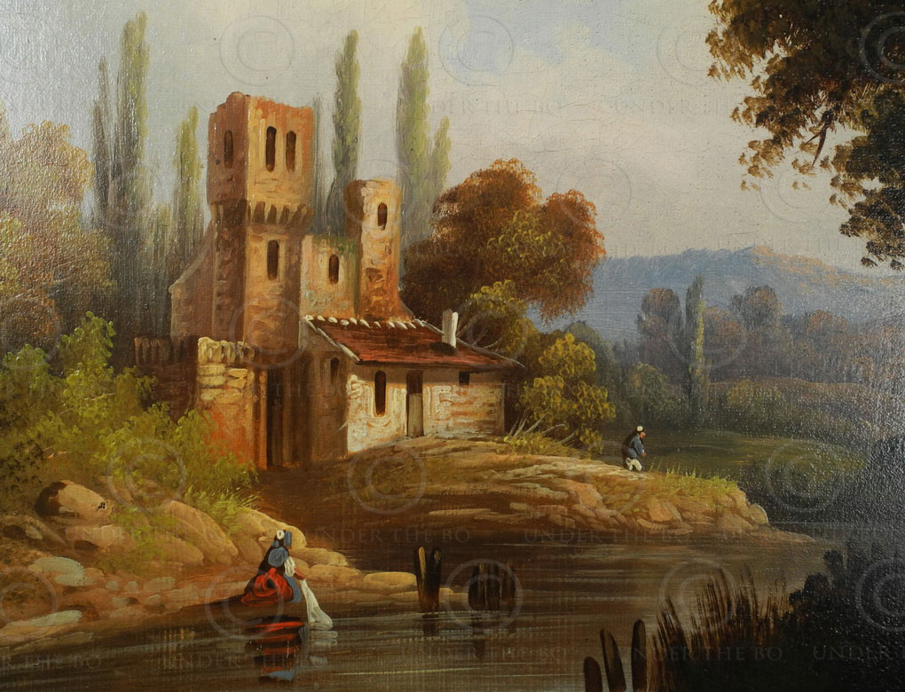 1020x780 French Painting Fr9a. Signed Alexandre. French School. - French Painting