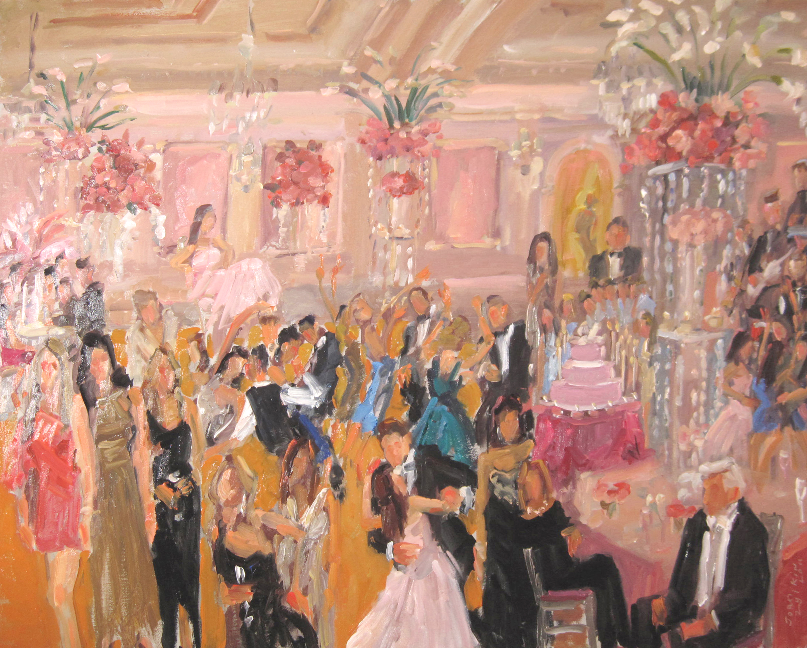 3228x2592 Live Event Painter Long Isbah Mitzvah Becomes A French Painting - French Painting