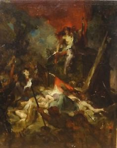 236x300 Important 19th Century French Revolution Liberty Delacroix - French Painting Revolution